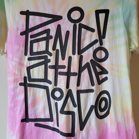 HOT TOPIC x Panic! At The Disco Tie-dye T-shirt Fitted Junior Women's XL - Picture 6 of 6